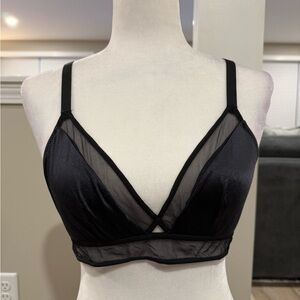 Victoria's Secret Wireless Satin Triangle Bralette with Mesh
